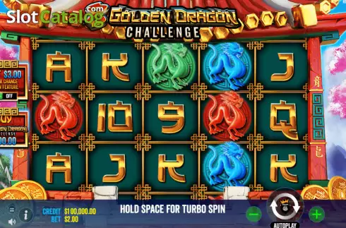 Reels Screen. 8 Golden Dragon Challenge slot