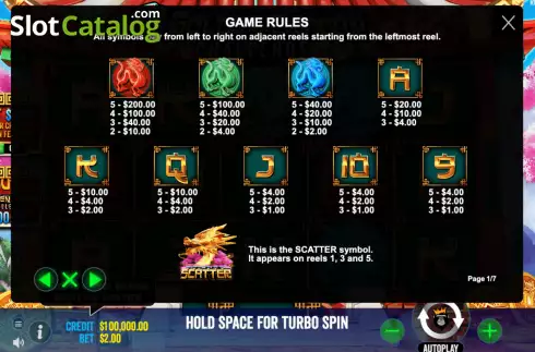 Game Rules 1. 8 Golden Dragon Challenge slot