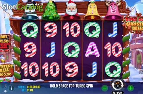 Game Screen. Ding Dong Christmas Bells slot