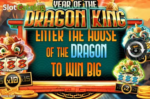 Start Screen. Year of the Dragon King slot