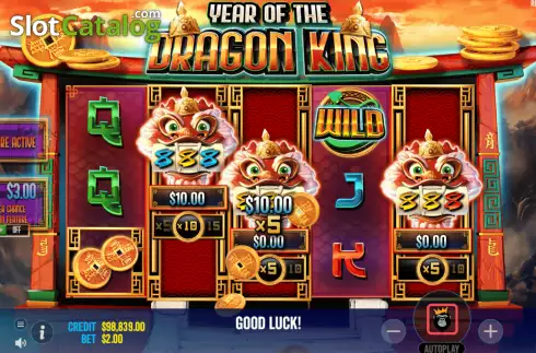 Bildschirm7. Year of the Dragon King slot