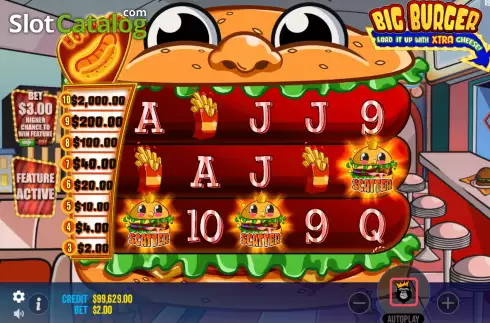 Bildschirm4. Big Burger Load it up with Xtra Cheese slot