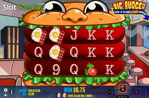 Bildschirm6. Big Burger Load it up with Xtra Cheese slot