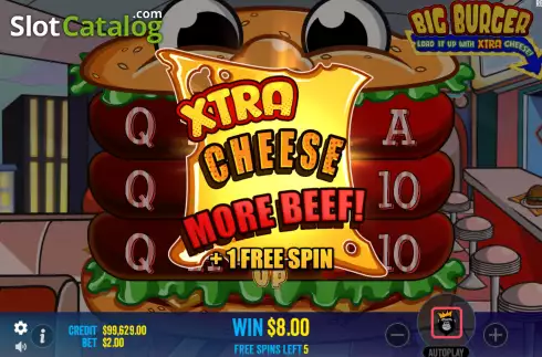 Free Spins 3. Big Burger Load it up with Xtra Cheese slot