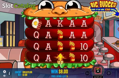 Bildschirm8. Big Burger Load it up with Xtra Cheese slot