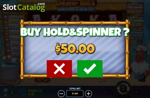 Buy Feature Screen. Lobster Bob’s Sea Food and Win It slot