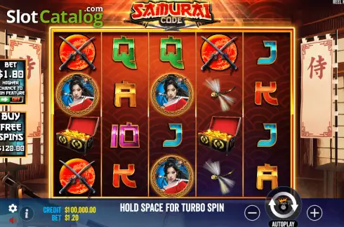Ecran2. Samurai Code slot