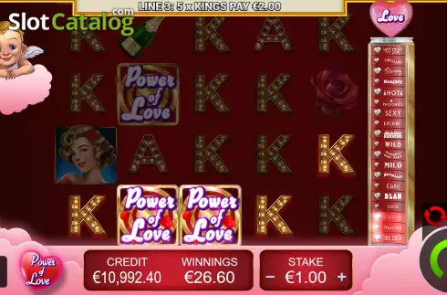 Gameplay Screen 6. Power of Love slot