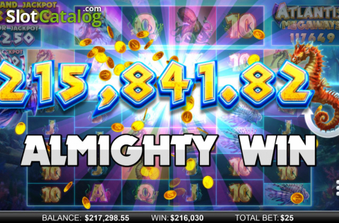 Almighty Win. Atlantis Megaways slot