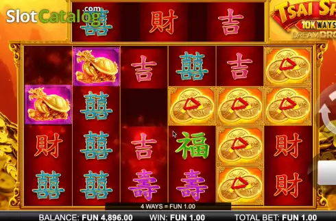 Win Screen 1. Tsai Shen 10K Ways Dream Drop slot