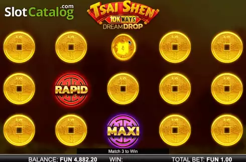Bildschirm8. Tsai Shen 10K Ways Dream Drop slot