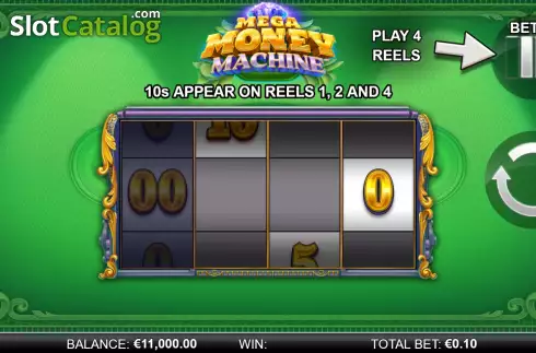 Start Screen. Mega Money Machine slot
