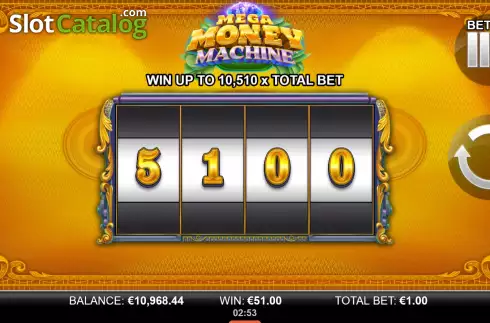 Win Screen 4. Mega Money Machine slot