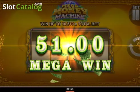 Win Screen 5. Mega Money Machine slot