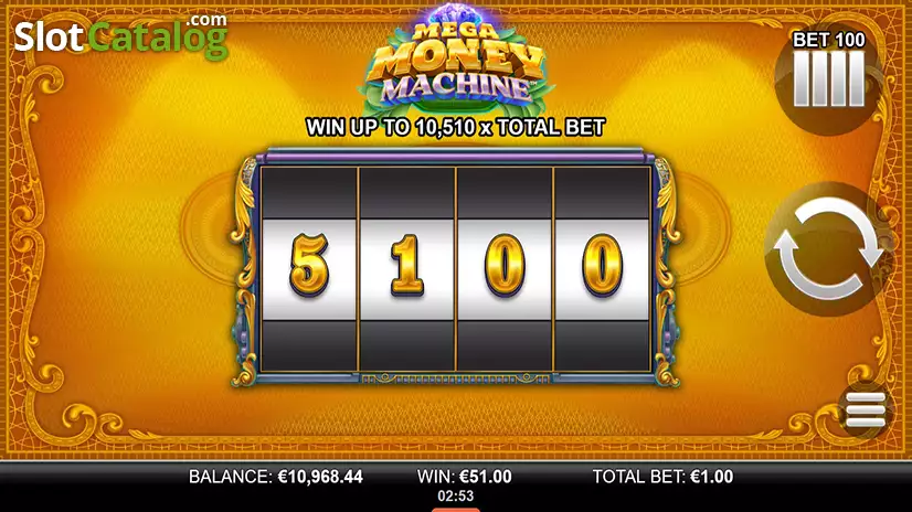 Mega Money Machine Win Screen