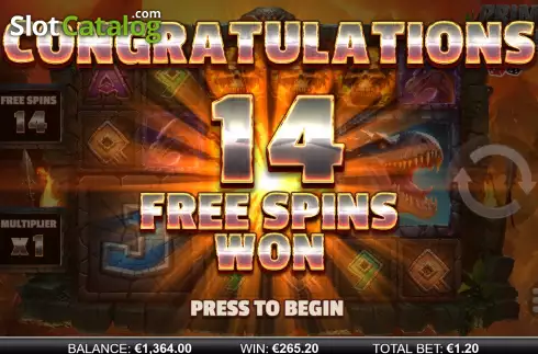 Free Spins Win Screen. Primal Hunter Gigablox slot