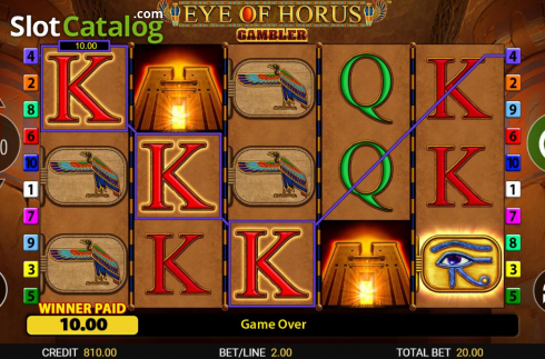 Bildschirm4. Eye of Horus Gambler slot