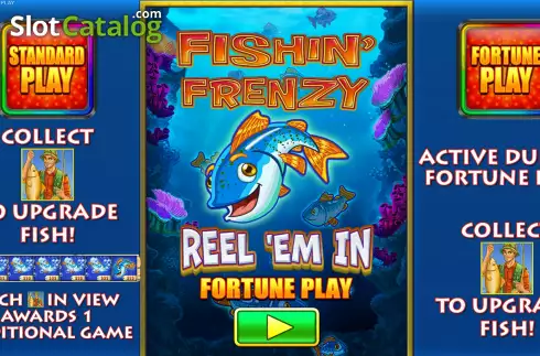 Ekran2. Fishin' Frenzy Reel 'Em In Fortune Play yuvası