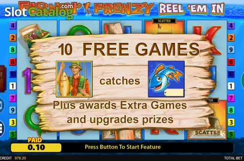 Skärmdump8. Fishin' Frenzy Reel 'Em In Fortune Play slot