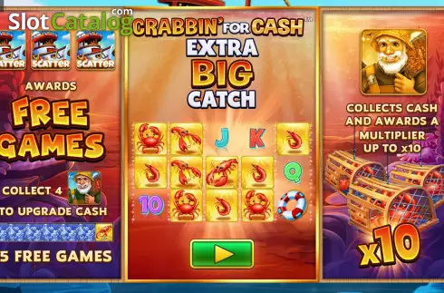 画面2. Crabbin' For Cash Extra Big Catch カジノスロット