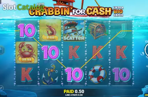 Win Screen 2. Crabbin' For Cash Extra Big Catch slot
