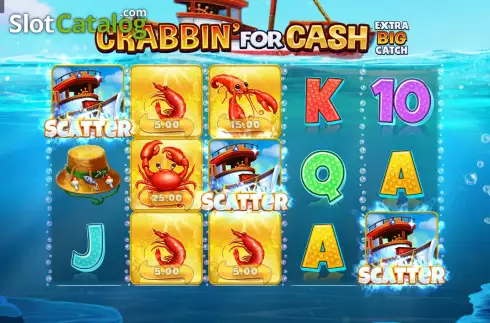 Free Spins Win Screen. Crabbin' For Cash Extra Big Catch slot