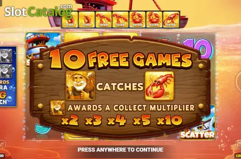 Free Spins Win Screen 2. Crabbin' For Cash Extra Big Catch slot