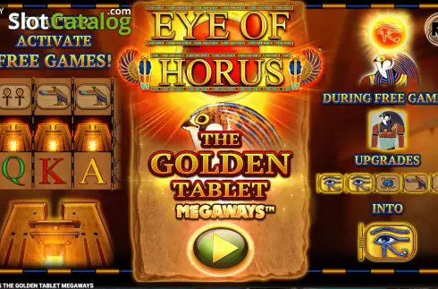 Écran2. Eye Of Horus The Golden Tablet Megaways Machine à sous