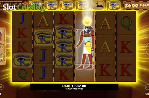 Pantalla9. Eye Of Horus The Golden Tablet Megaways Tragamonedas 