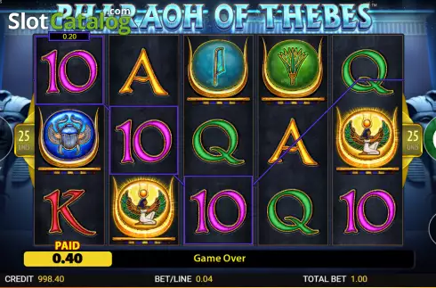 Win screen 2. Pharaoh of Thebes slot