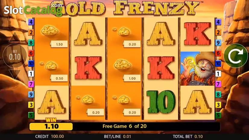 Online slot Gold Frenzy zatočení zdarma