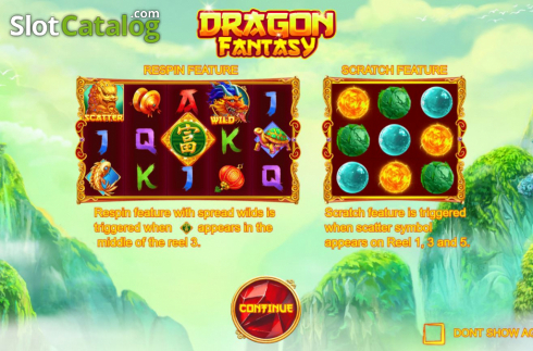 Start Screen. Dragon Fantasy slot