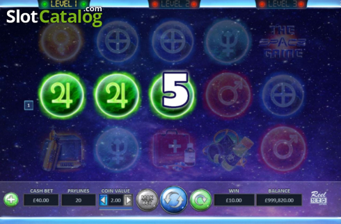 Win Screen 1. The Space Game slot