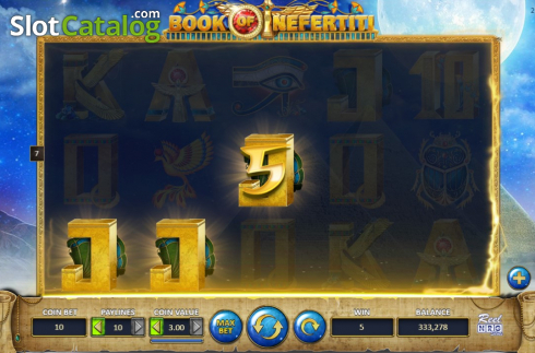 Win Screen 3. Book of Nefertiti slot