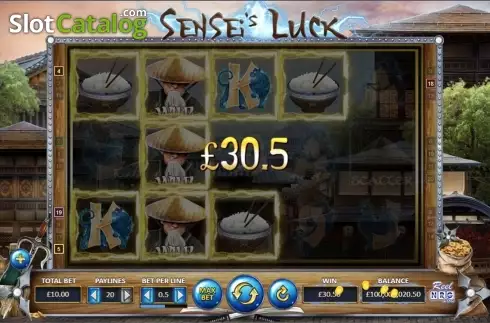 Wild win screen. Sensei's Luck slot