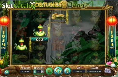 Win Screen . Fortunes of the Jungle slot