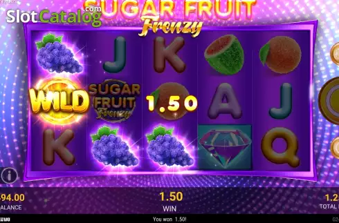 Win screen. Sugar Fruit Frenzy slot
