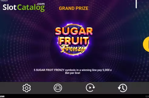 Game Feature screen. Sugar Fruit Frenzy slot