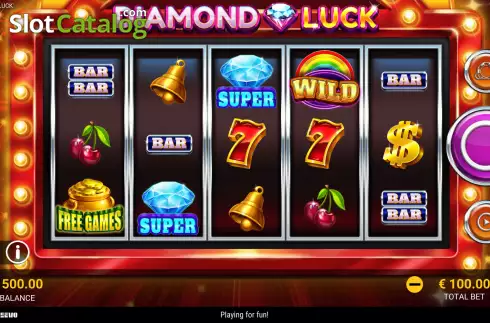 Reel screen. Diamond Luck slot