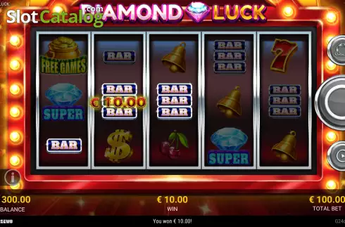 Win screen. Diamond Luck slot