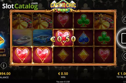 Win screen. Casino Chic VIP slot