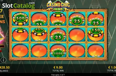 Free Spins screen 2. Casino Chic VIP slot