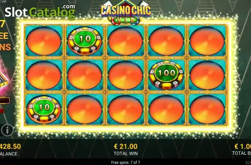 Free Spins screen 3. Casino Chic VIP slot