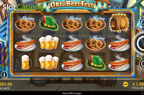 Game screen. OktoBeerFest slot