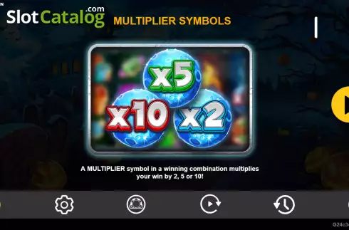 Multiplier symbols screen. Hell O'Win slot