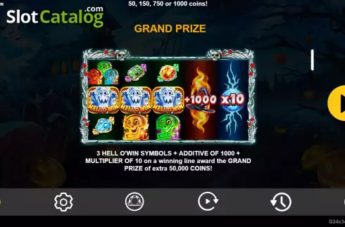 Grand prize screen. Hell O'Win slot