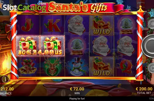 Win screen 2. Santas Gifts (Reevo) slot