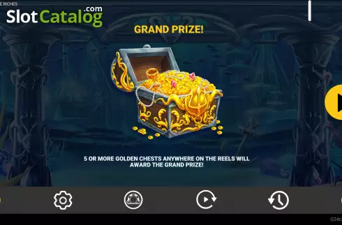 Grand Prize screen. Submarine Riches slot