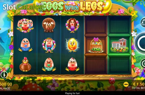 Game screen. Eggs with Legs slot
