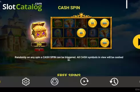 Cash Spin screen. Royal Bets slot